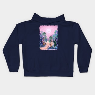 The Eyes of the Enchanted Misty Forest Kids Hoodie